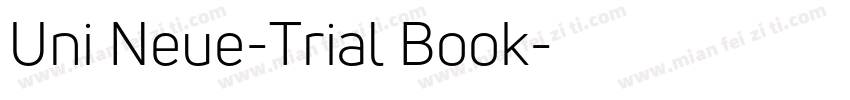 Uni Neue-Trial Book字体转换